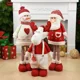 thumbnail image 2 of Muñecos navideños de gran tamaño, muñecos de nieve retráctiles de Papá Noel, alces, figuras navideñas, decoración navideña, regalo para niños, adorno para árbol de Navidad, 2 of 5