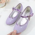 thumbnail image 5 of Avrnliq Girls Purple Glitter Mary Jane Low Heel Princess Shoes Sparkle Dress Shoes with Moon Star Charm for Wedding Party Birthday Cosplay,Size 27, 5 of 7