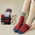 thumbnail image 2 of YooGuoGuo Preppy Wool Socks for Women Vintage Striped Ankle Fuzzy Socks Thick Ribbed Knit Winter Socks Japanese Fairycore Socks, 2 of 7