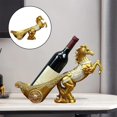 thumbnail image 2 of Resina Caballo Estante Estante Almacenaje Estatuillas Animal Moderno Soporte Para Botella De Vino Oro Sunnimix Rack de soporte de botella de vino, 2 of 7