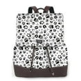 thumbnail image 1 of Balery Black Footprints Mochila de Cuero para Mujeres, Gran Capacidad, Bolsa de Viaje Multifuncional, Mochila de Cuero y Bolsa de Hombro para Mujeres, 1 of 4