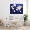 thumbnail image 2 of Stupell Industries Traditional World Map Neutral Tone Continents On Blue Global Painting Gallery-Wrapped Canvas Print Wall Art, 36 x 48, Design by BlursByAI, 2 of 5