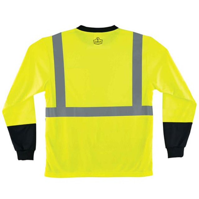 T-Shirt Noir à Manches Longues de Type R Classe 2&44; Lime - Petit