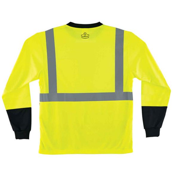 T-Shirt Noir à Manches Longues de Type R Classe 2&44; Lime - Petit