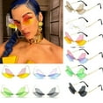 thumbnail image 2 of Lunettes de Soleil Femmes Rimless Mode Vintage Libellule Steampunk Frameless Gradient Nouveau, 2 of 9