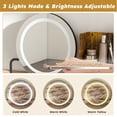 thumbnail image 5 of Jopath Vanity Desk with Mirror and Lights,Makeup Vanity Table with 2 Drawers and Metal Leg,Dressing Table for Bedroom,Dressing Room,Brown, 5 of 8