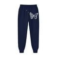 thumbnail image 5 of HSHMT Women's 2025 Fall Two Piece Women's 2 Piece Outfits Butterfly Print Hoodies Pullover Sweatshirt Sweatsuits Joggers Pants With Pockets, 5 of 5