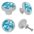 thumbnail image 4 of PhooArto Blue Dragonfly Pattern 4 PCS Crystal Glass Cabinet Knobs, Drawer Kitchen Cabinets Dresser Cupboard Wardrobe Pulls Handle - Glowing in the Dark, 4 of 7
