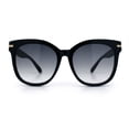 thumbnail image 5 of Womens XL Oversized High Temple Horn Rim Plastic Sunglasses Black - Smoke, 5 of 8