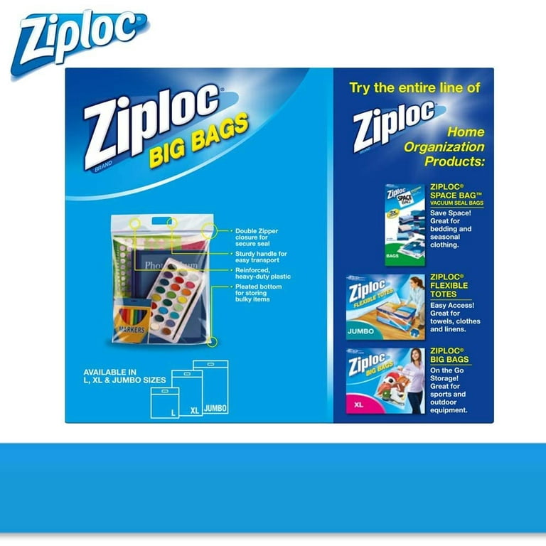 Ziploc Big Bags XL 4 Count (Pack of 2)