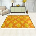thumbnail image 1 of XMXY Happy Doodle Orange Area Rugs Doormat Outdoor Entrance, Facecloth Non-slip Floor Mat Rug for Living Room Kitchen Sink Area Indoor,72"x48", 1 of 9