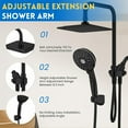thumbnail image 4 of Dual Shower Head Combo with 8 Inch High Pressure Rain Head and Handheld Spray, 6 Settings Matte Black, 4 of 7