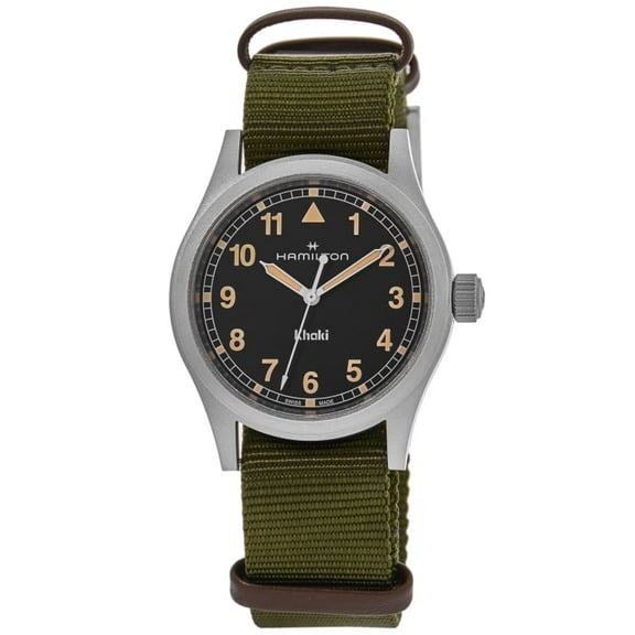 Hamilton H69401930 38 mm Unisex Khaki Field Textile Strap Black Dial Quartz Watch