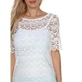 thumbnail image 5 of White Mark Women's Crochet Lace Overlay Mini Dress, 5 of 5