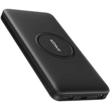 Anker Wireless Portable Charger, PowerCore 10,000mAh Power Bank with USB-C (Input Only), External Battery Pack