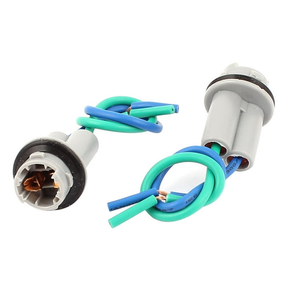 Unique Bargains Car Brake Turn Signal Light Lamp Bulb T15 Socket Base Wiring Wire Harness 2pcs