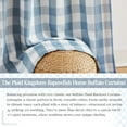 thumbnail image 5 of Short Buffalo Plaid Blackout Curtain Panels 63 Inches Long,Dusty Blue and White Gingham Drapes with Room Darkening Liner,Thermal Insulated Window Treatment,Rod Pocket Back Tabs,40" Wx63 Lx2, 5 of 6