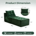 thumbnail image 6 of BYBYME Cloud Sectional Couch Versatile Sofa Chair with Ottoman Modern Comfy Modular Corduroy Sofa for Living Room,Tufted 2-Seat Sleeper Chair,Sofa in A Box,No Assembly Required,Green, 6 of 10