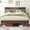 Gray (Standard Style), variant on NISIEN Queen Bed Frame, Platform Bed Queen Size with Charging Station and Storage Upholstered Headboard, Gray