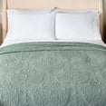 thumbnail image 3 of Better Homes & Gardens Paisley Medallion Cotton Quilt, Full/Queen, Green, Scalloped Bedding, 3 of 5