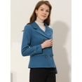 thumbnail image 3 of INSPIRE CHIC Caban à Revers Cranté à Double Boutonnage pour Femme Bleu m, 3 of 6