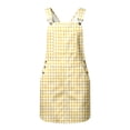 thumbnail image 3 of FYDUU Kids Girls Sleeveless Plaid Overalls Dress with Pocket Adjustable Strap Suspender Dresses Casual Knee-Length Fall Clothes 10-11 Years, 3 of 7