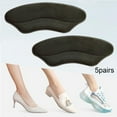 thumbnail image 4 of 5 pares de almohadils para el talón, insertos antideslizantes suaves, forro, almohadils para talón alto amigables con piel Negro Zulema Protectores de talón de zapatos, 4 of 8