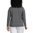 thumbnail image 2 of Lands' End Women's Plus Size Relaxed Supima Cotton Long Sleeve Crew Neck T-Shirt, 2 of 5