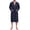 01-Navy Blue, variant on Men's Robe Lightweight Breathable Bathrobe Soft Bath Robe with Deep Pockets Navy Blue 2XL/3XL