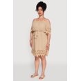thumbnail image 3 of Womens Plus Size Chic Crochet Detail Gauze Knit Cold Shoulder Dress, 3 of 4