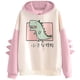 thumbnail image 1 of Sudadera de dinosaurio para mujer, camisetas de empalme de manga larga, sudaderas con capucha bonitas de dibujos animados, jersey informal para adolescentes y niñas Zhivalor WMZL-2134-5, 1 of 4