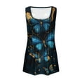 thumbnail image 4 of Womens Tank Tops Oversize Fashion Colorful Print Shirts Summer Loose T-shirt Sleeveless Vest Round Neck Loose Casual Blouses Top, 4 of 5