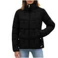 thumbnail image 2 of FDGIU Women's Quilted Jacket - Long Sleeve Full Zip Lightweight Insulated Coat, Plus Size Casual Winter Outerwear with Pockets, 2 of 7