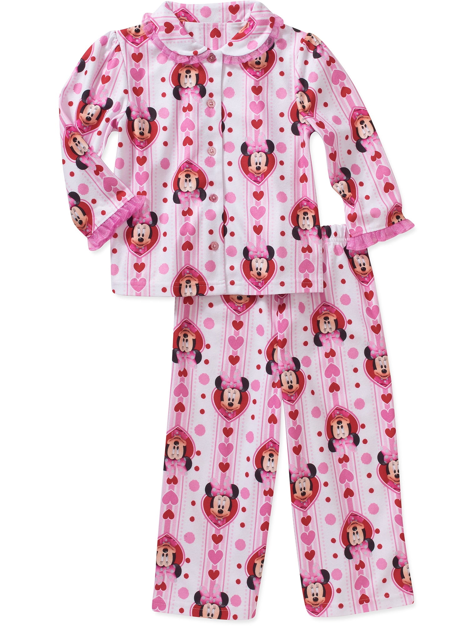 Baby Toddler Girls' Character Button Down Pajama Set
