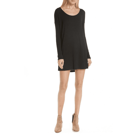 Rag and Bone Black Tunic Dress Women's Size Small Long Sleeve Knit Cutout Back