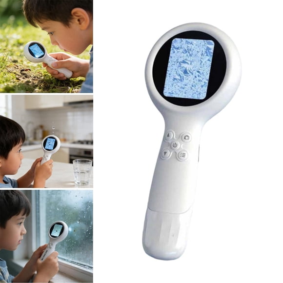Microscopio para niños, mini microscopio de bolsillo de mano, regalo para fiestas, juguete científico, portátil para estudio en interiores.