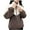 Coffee, variant on Womens Jacket Colored Thickened Lamb Fleece Long Sleeve Mid Length Overcoat Warm Topcoat