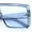 All Blue, variant on Rimless Oversized Monoblock Shield Rectangle Mobster Plastic Sunglasses Slate - Grey