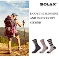 thumbnail image 5 of SOLAX Women's 72% Merino Wool Hiking Socks Outdoor Trail Trekking Cushioned Breathable Crew Socks 3 Pairs (MD Asst58), 5 of 8