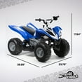 thumbnail image 4 of 12 Volt Yamaha Raptor ATV Battery Powered Ride-on - Blue and White, 4 of 10