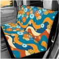 thumbnail image 3 of KUIFORTI Hippie Floral Car Seat Covers Full Set Set 14 Pcs with Car Headrest Covers Cars Steering Wheel Cover Auto Seat Belt Cover Wristlet Keychain for Cars Sedans and SUVs, 3 of 7