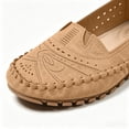 thumbnail image 6 of Women's Orthopedic Leather Loafers Comfortable Lightweight Slip-On Flats Casual Comfort Walking Shoes Moccasins Driving Walking Shoes Khaki 7.5, 6 of 6