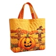thumbnail image 2 of Halloween Tote Bags with Handles, Quilted Printed Tote Handbag, Multi-purpose Shoulder Bag for Travel Office Daily, 2 of 6