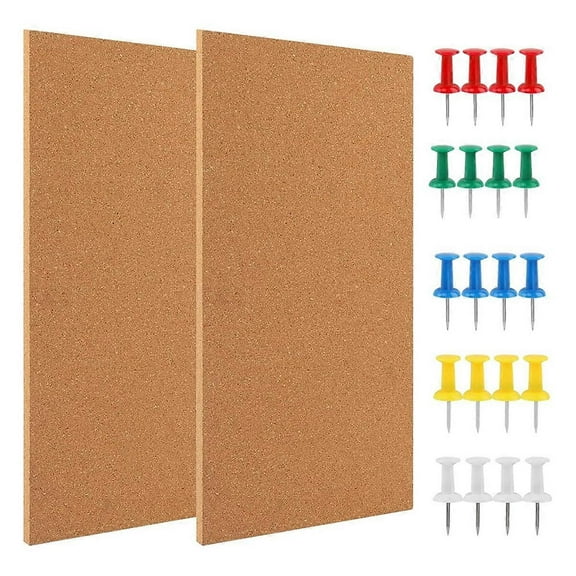 Cork Board Bulletin Board, Small Rectangular Pin Board For Wall, Self-Adhesive Cork Board For Office