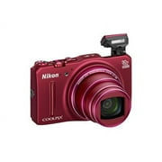 Nikon Coolpix S9700 16 Megapixel Compact Camera, Red