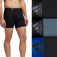 thumbnail image 5 of Adidas Men's Performance Boxer Brief Underwear (3-Pack) Black Grey Blue L, 5 of 5