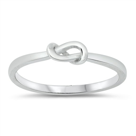 Fashion Ring Infinity Love Knot .925 Sterling Silver Band Jewelry Female Male Unisex Size 7