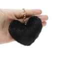 thumbnail image 4 of Unique Bargains 1 Pc Fashion Tassel Heart Handbag Charm Bag Accessories Black, 4 of 5
