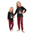 thumbnail image 6 of Christmas Family Pajamas Matching Sets, Snowflake & Gnome Pattern Long Sleeve Tees and Plaid Pants, Cozy Loungewear for Family Matching Sets, 6 of 8