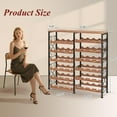 thumbnail image 6 of Wine Rack with Wooden Top, 48 Bottles Wine Rack Free Standing Floor Wine Storage Shelf Wine Holder Wine Display for Kitchen, Bar, Dining Room, Living Room, Rustic, 6 of 14